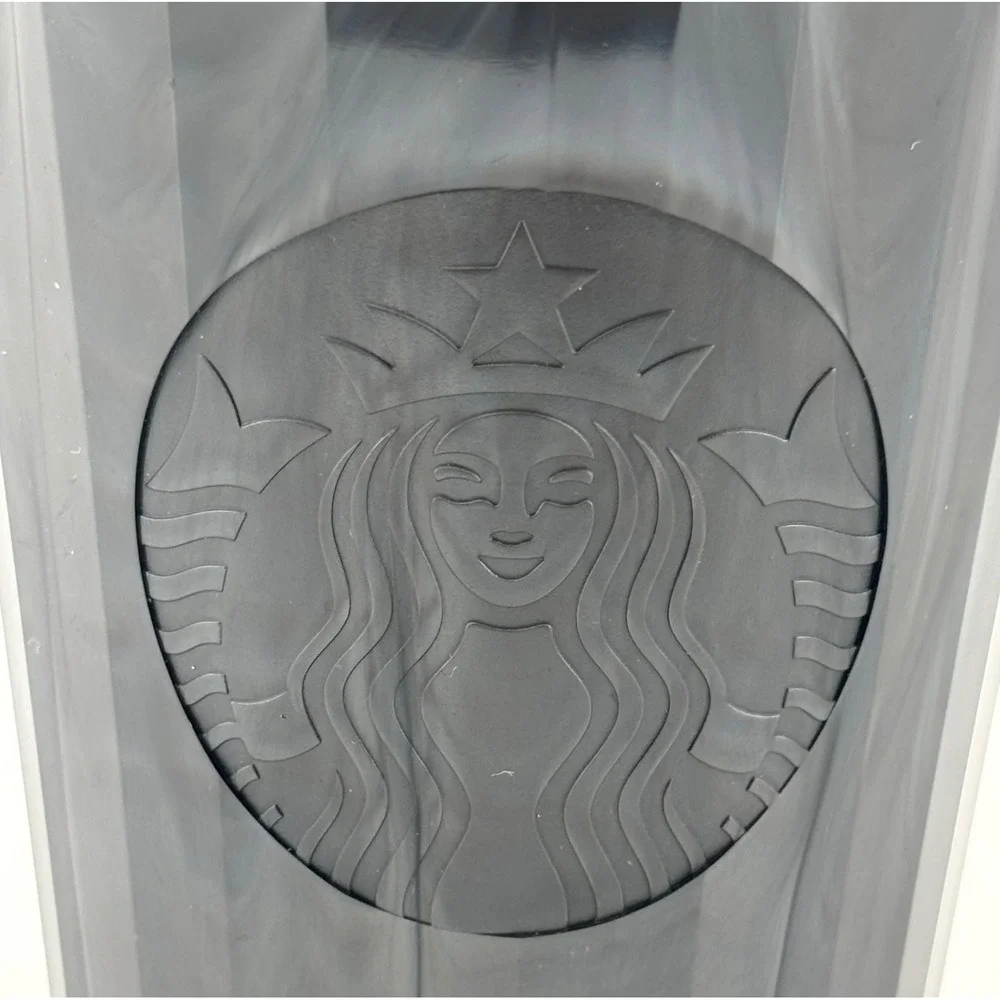 Starbucks Tumbler Iridescent Black Pearl Grande 16 OZ. W/ Dome Lid & Straw